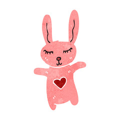 retro cartoon cute rabbit