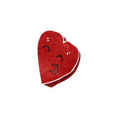 Naklejka na ściany i meble retro cartoon heart symbol