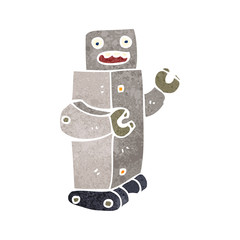 retro cartoon robot