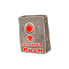 retro cartoon push button