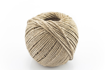 Hank of rope isolated on white