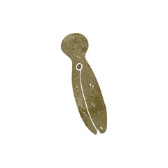 retro cartoon wooden peg