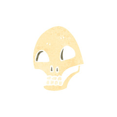 retro cartoon skull