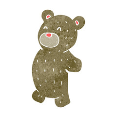 retro cartoon teddy bear