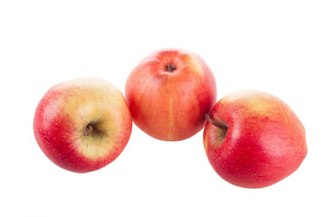 red apples on an isolated white background