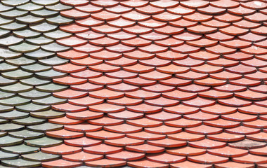 The colorful roof of thai temple