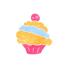 retro cartoon cupcake