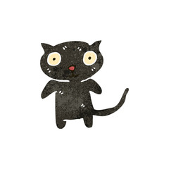 retro cartoon black cat