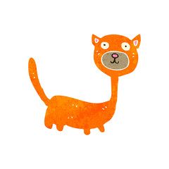 retro cartoon funny cat
