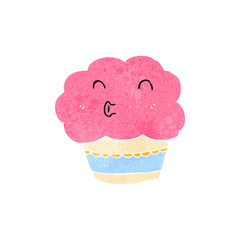 retro cartoon cupcake