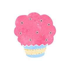 retro cartoon cupcake