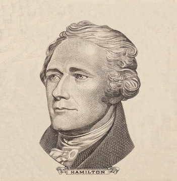 Portrait of  U.S. president Alexander Hamilton