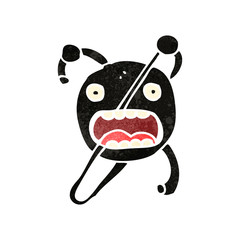 retro cartoon dark matter particle