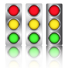 Metal traffic light