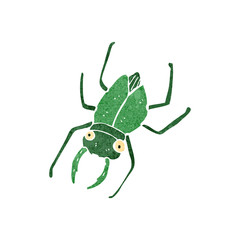 retro cartoon insect