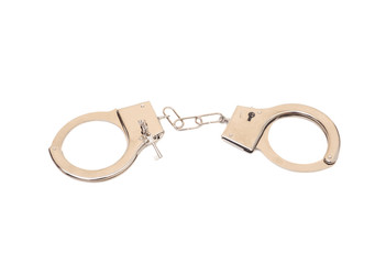 Handcuffs isolated in white background