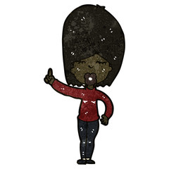 retro cartoon woman with idea