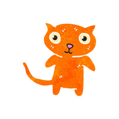 retro cartoon ginger cat
