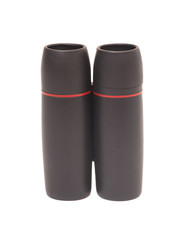 Black binoculars isolated on white background