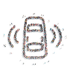 group  people  shape  car