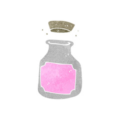 retro cartoon old clay pot