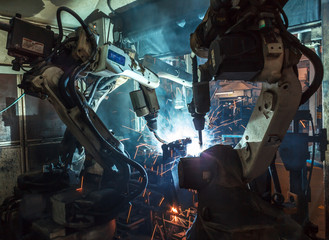 Robots welding industry