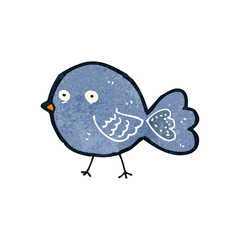 retro cartoon bluebird