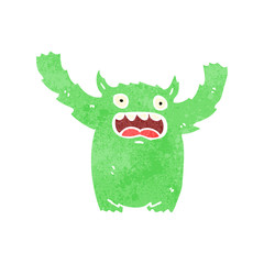 retro cartoon monster