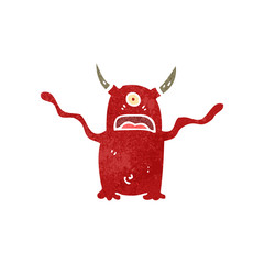 retro cartoon monster