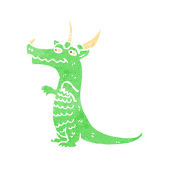 retro cartoon dragon