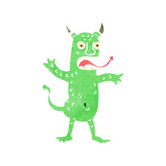 retro cartoon demon