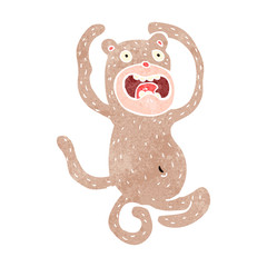 retro cartoon funny monkey