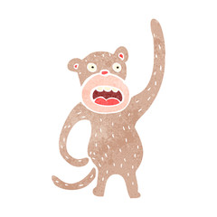 retro cartoon funny monkey