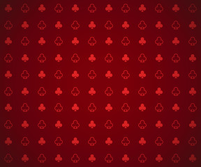 Clean Abstract Poker Background Red Clubs