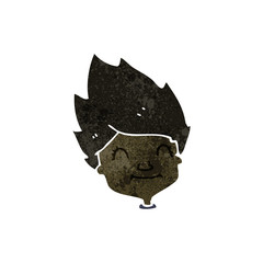 retro cartoon happy face