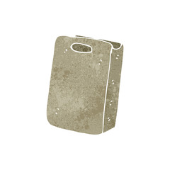 retro cartoon paper bag