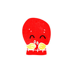retro cartoon skull