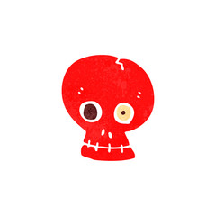 retro cartoon skull