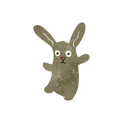 retro cartoon cute rabbit