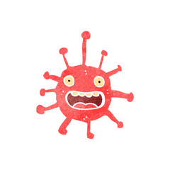 retro cartoon germ