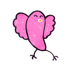 retro cartoon bird