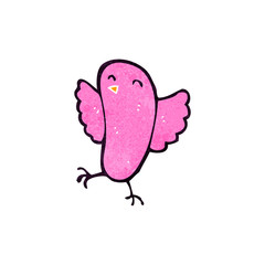 retro cartoon bird