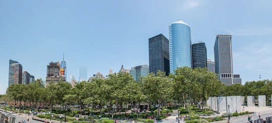 Fototapeta premium Panoramic View Hudson River and New York City Skyline