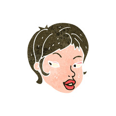 retro cartoon pretty girl