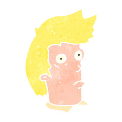 retro cartoon staring man