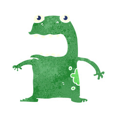 retro cartoon frog