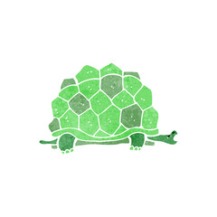retro cartoon giant tortoise