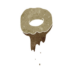retro cartoon donut