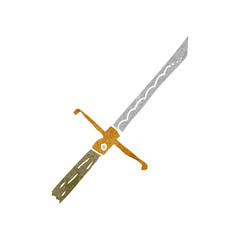retro cartoon spear tip
