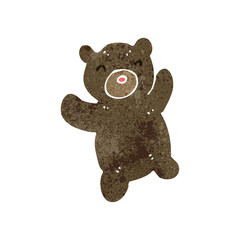 retro cartoon teddy bear